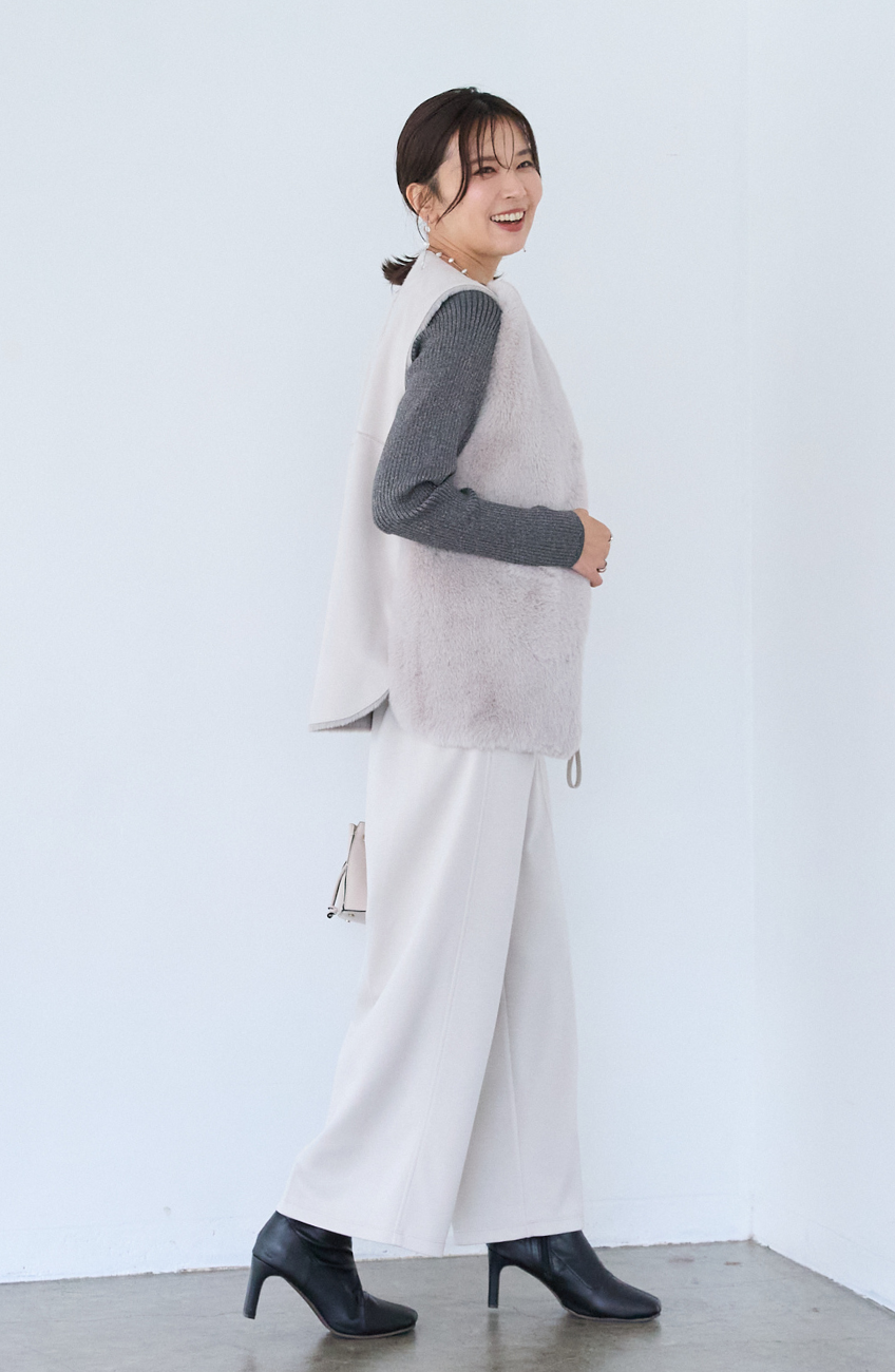 エコファー×ムートンベスト