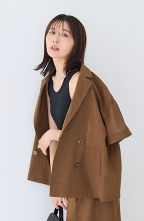 シアーフライス×チュールレイヤードタンクトップ