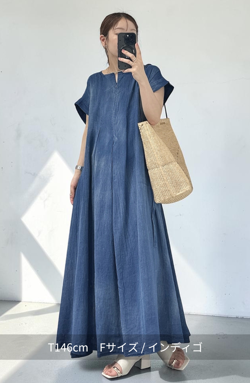 [cahoさんコラボ] Hand Madeブラストデニムワンピース