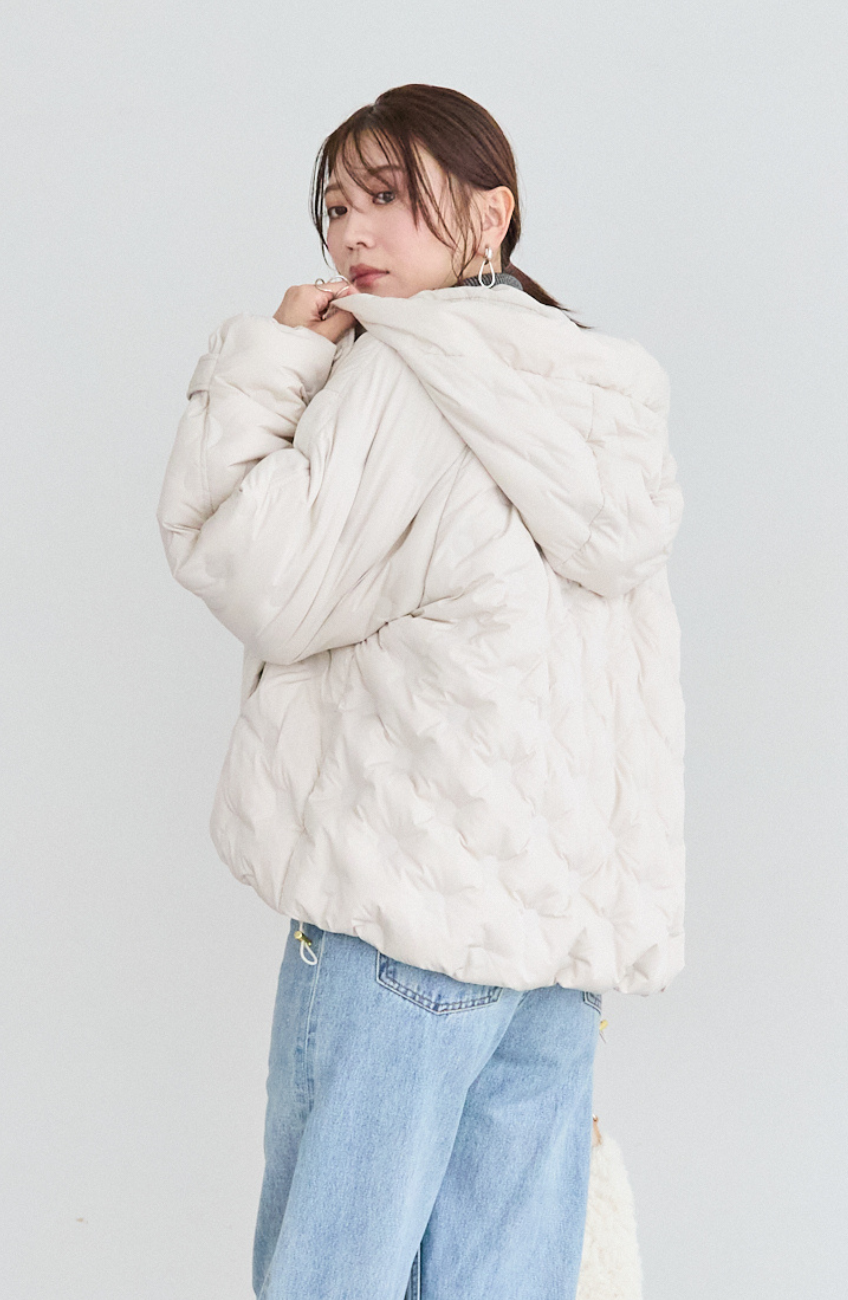 EC限定　ヒートボンディングフードショートピュアダウン