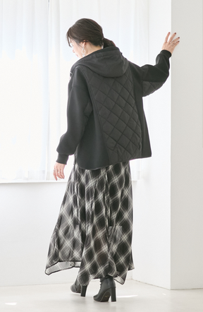 モスダンボール中綿切替フードジャケット