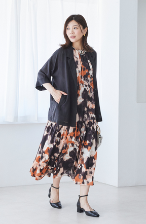 シルク調テーラーハーフスリーブJK