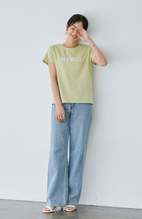 [夏も快適◎クールタッチ] EC限定　Premium Cool Smooth 刺繍ロゴプリントT