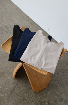 [acoさんコラボ] CICA配合サークルストレッチコクーンシルエットプルオーバー