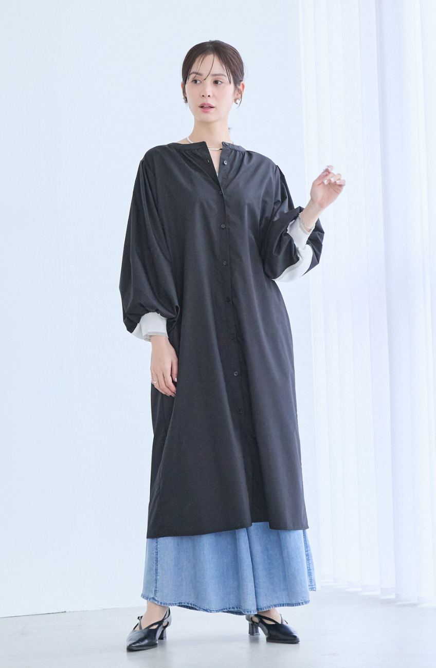 EC限定　バックヨークテープシャツワンピース