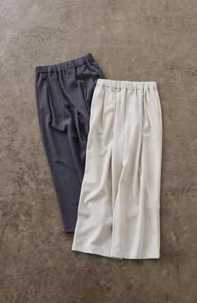 メランジゆるテーパードパンツ