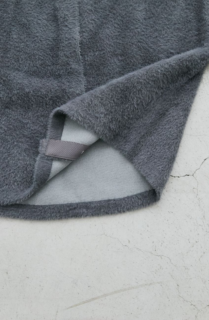 ダブルフェイスフェザーノーカラージャケット