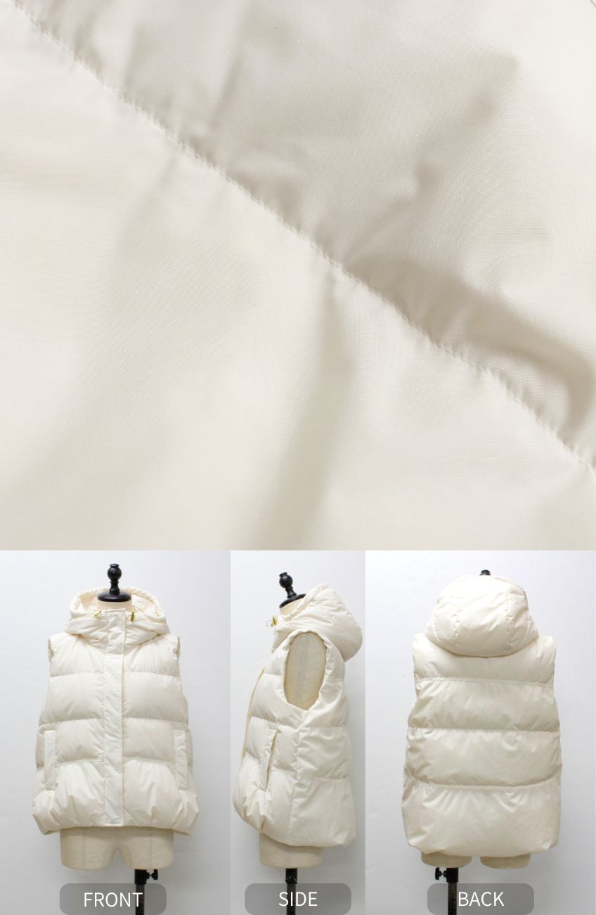 エアリーフードピュアダウンベスト