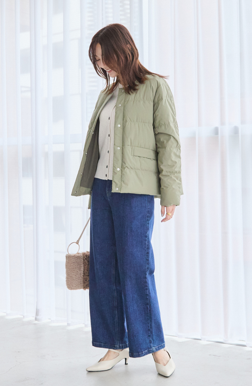 ウォッシャブルバイヤスリブカーディガン