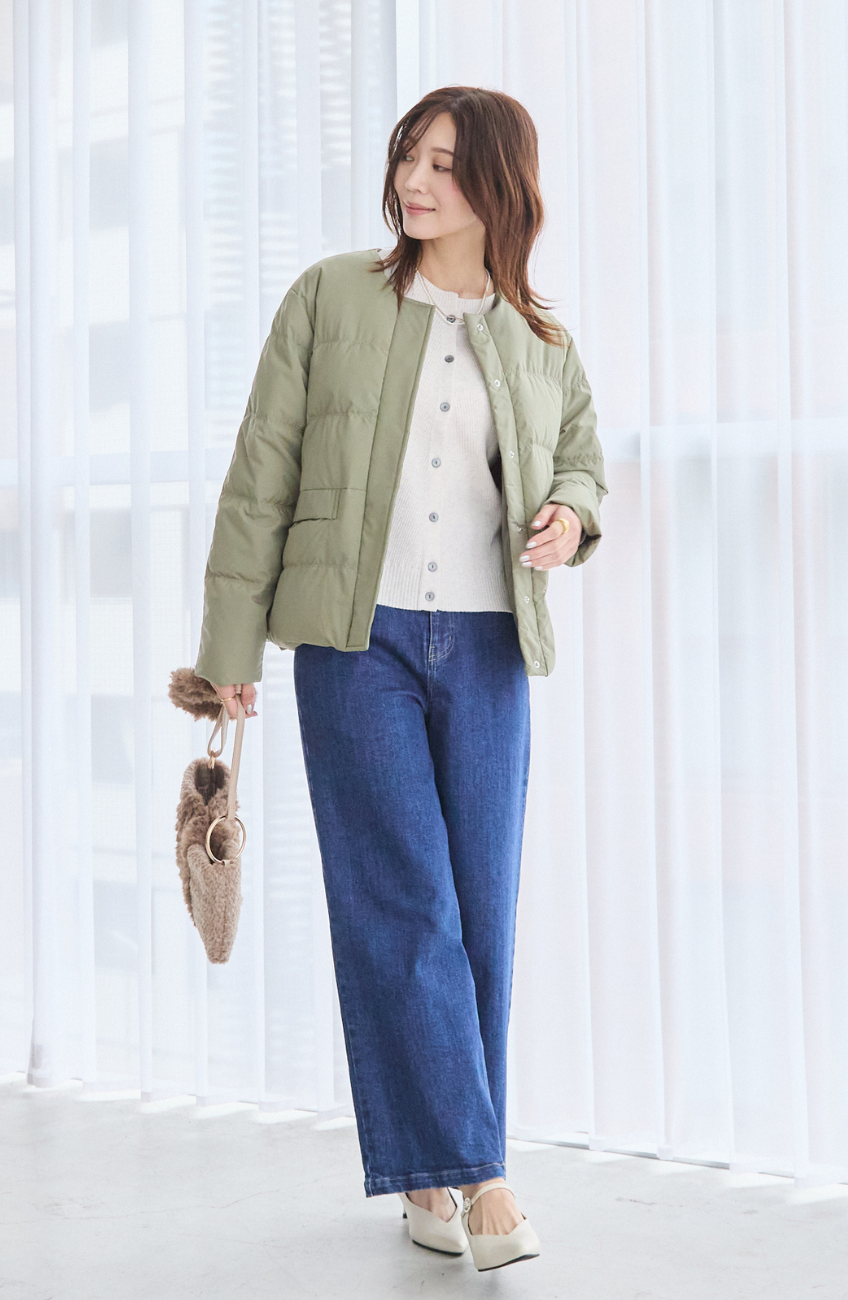 エアリーピュアダウンダブルステッチジャケット