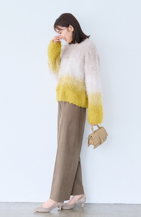 ウールブラッシュグラデーションプルオーバー