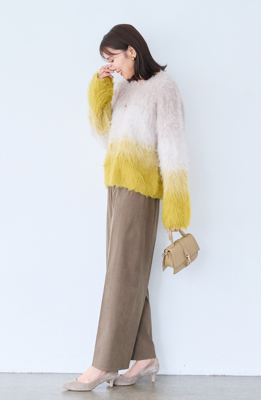 ウールブラッシュグラデーションプルオーバー