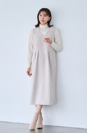 スエード2WAYジップジャンスカ