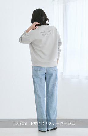 EC限定　軽量ボンディングバックラメロゴプルオーバー