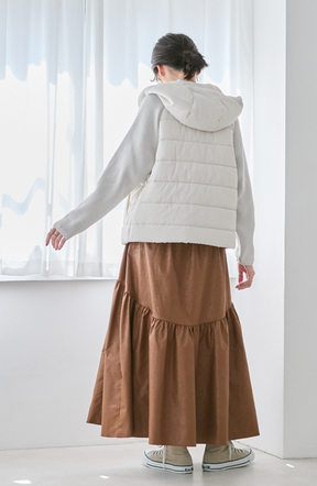 中綿×ニット切替ジャケット