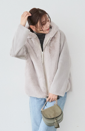 エコファー×ムートンジャケット