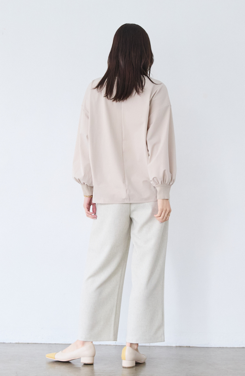 メランジゆるテーパードパンツ