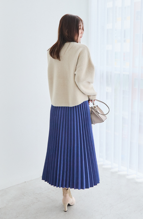 ピーチアコーディオンプリーツスカート