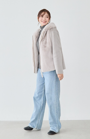 エコファー×ムートンジャケット