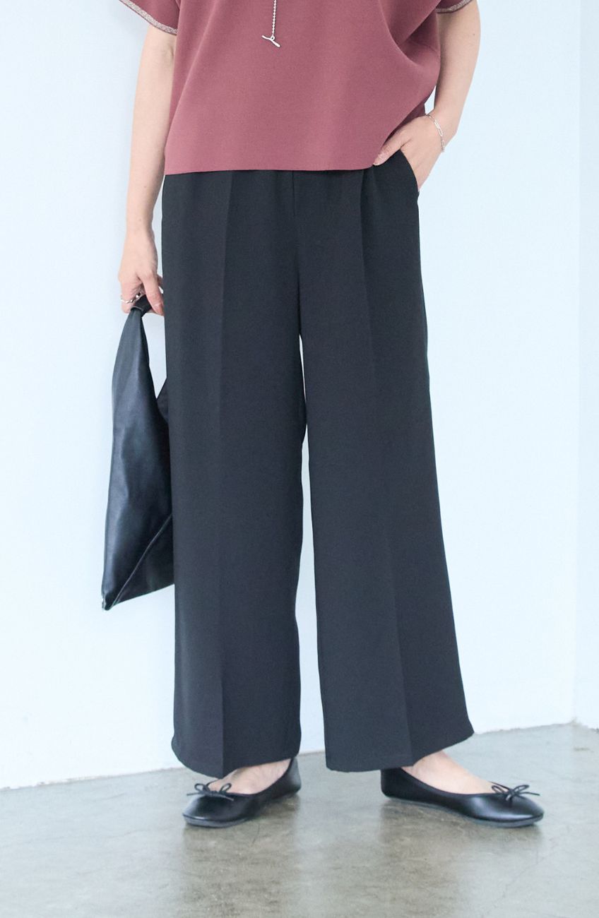 シルクライクセンタープレスパンツ