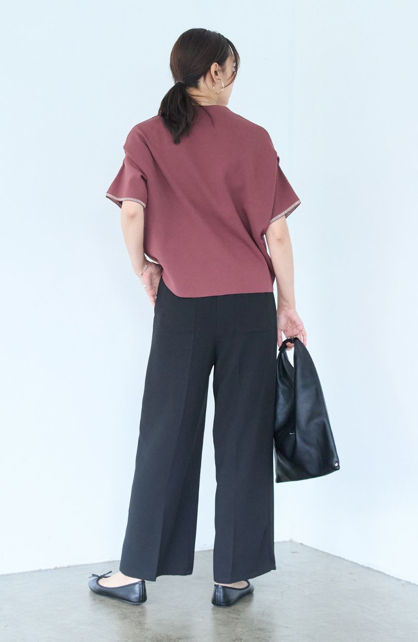 シルクライクセンタープレスパンツ