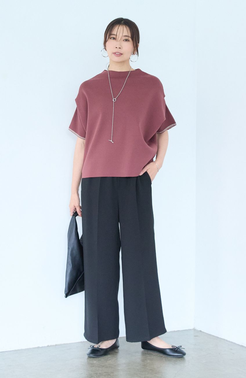 シルクライクセンタープレスパンツ