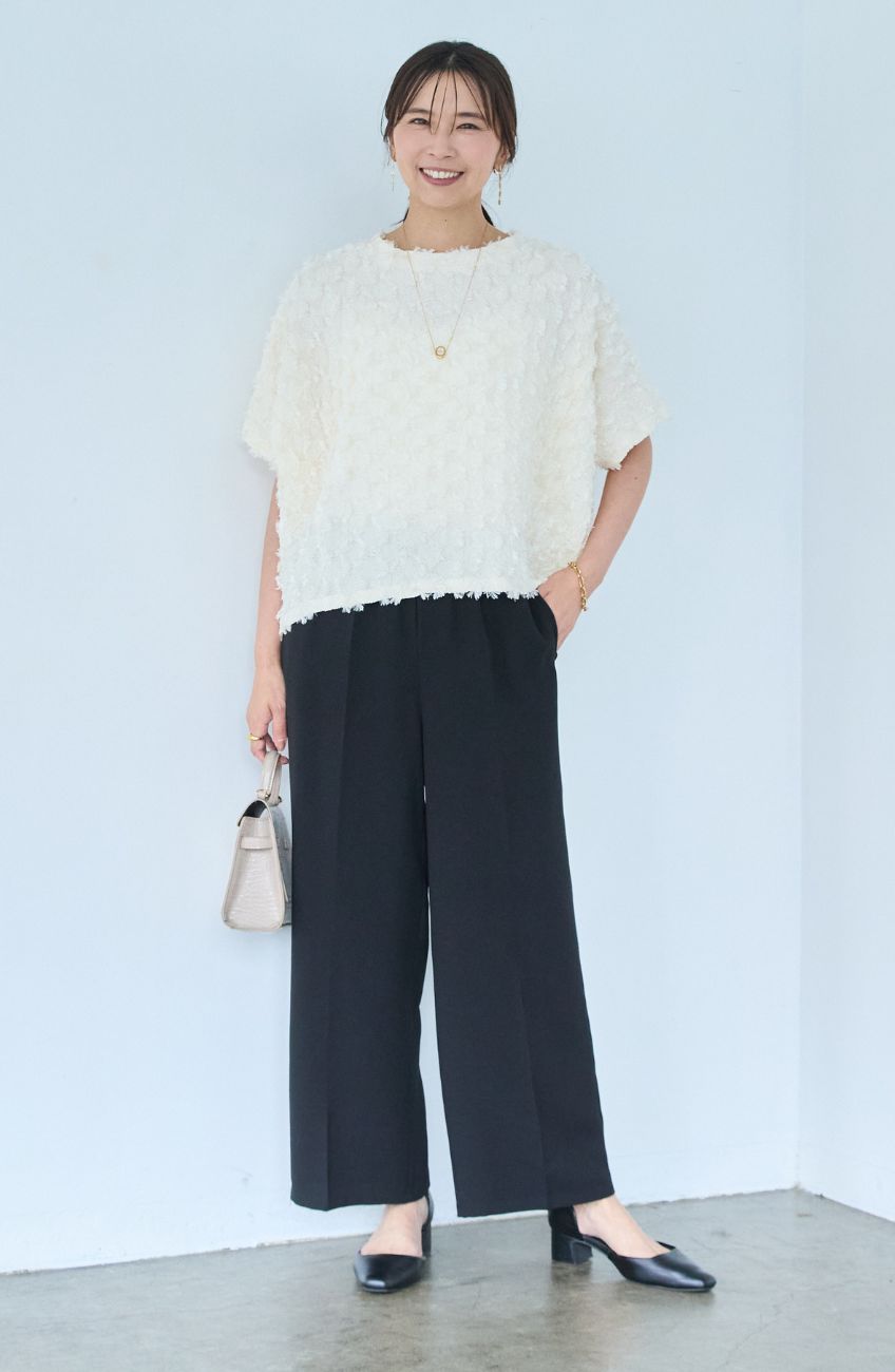 シルクライクセンタープレスパンツ