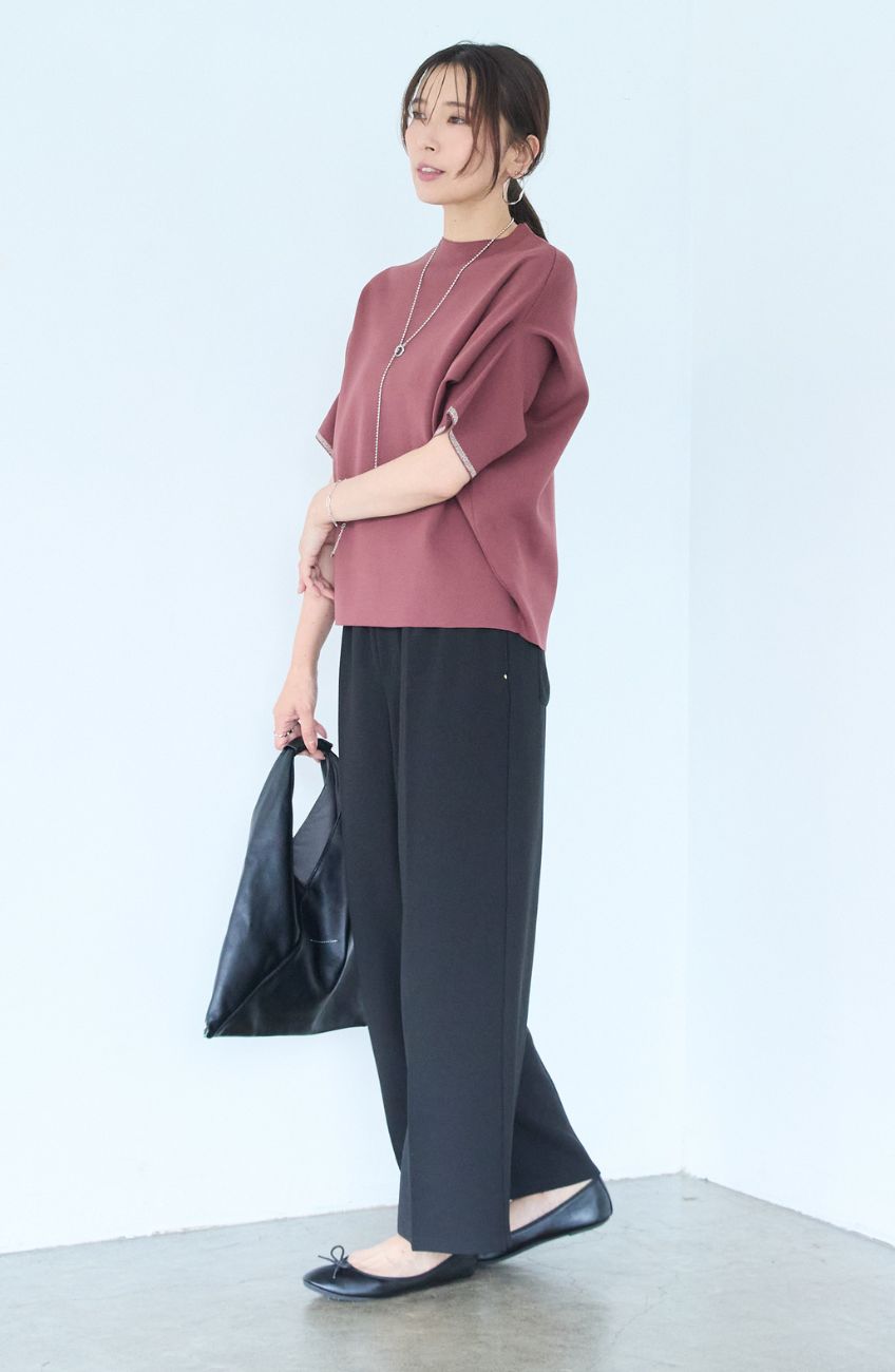 シルクライクセンタープレスパンツ