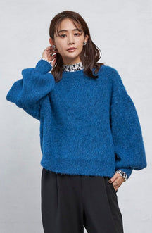 メランジモヘアニットプルオーバー