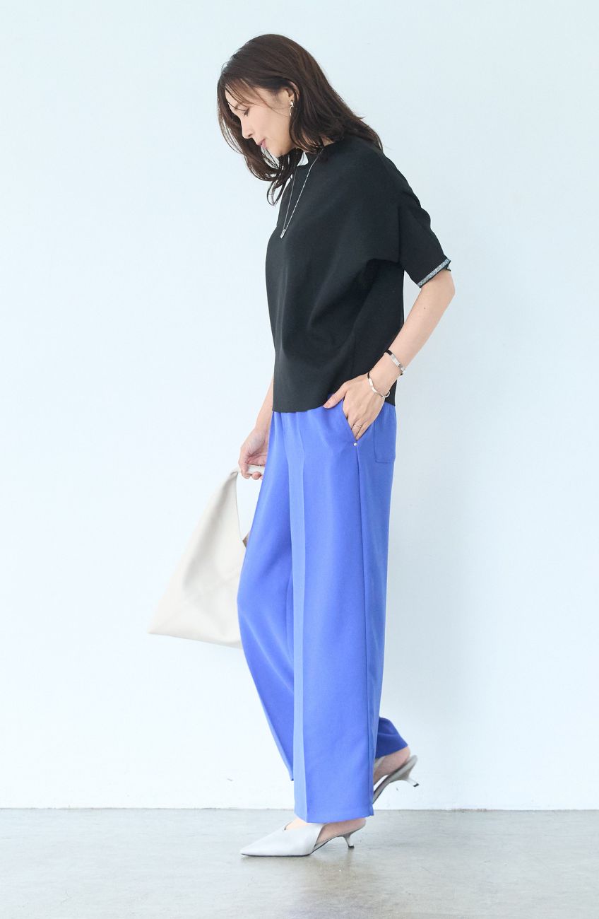 シルクライクセンタープレスパンツ