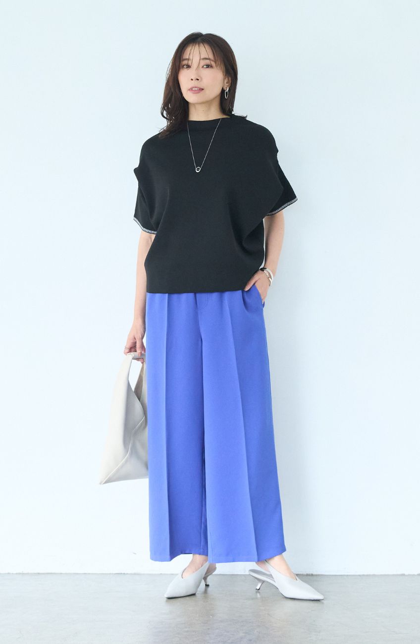 シルクライクセンタープレスパンツ