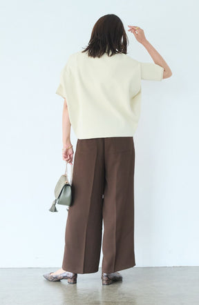 シルクライクセンタープレスパンツ