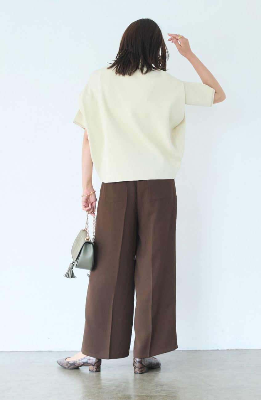 シルクライクセンタープレスパンツ