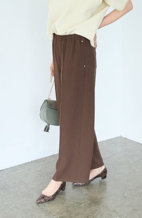 シルクライクセンタープレスパンツ
