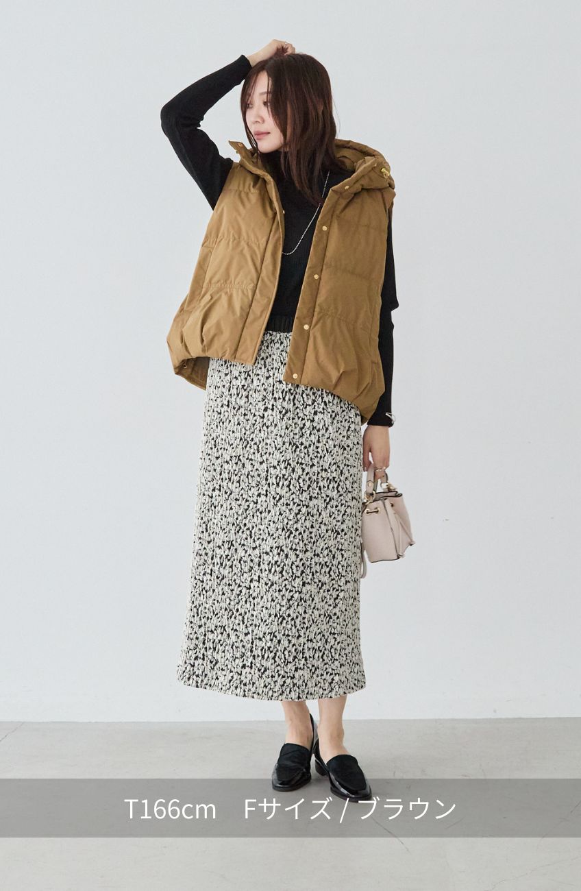 エアリーフードピュアダウンベスト