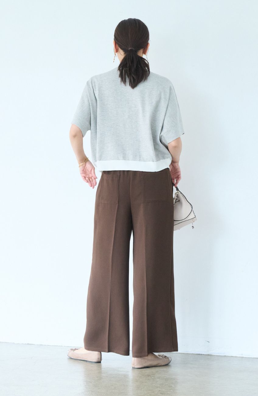 シルクライクセンタープレスパンツ