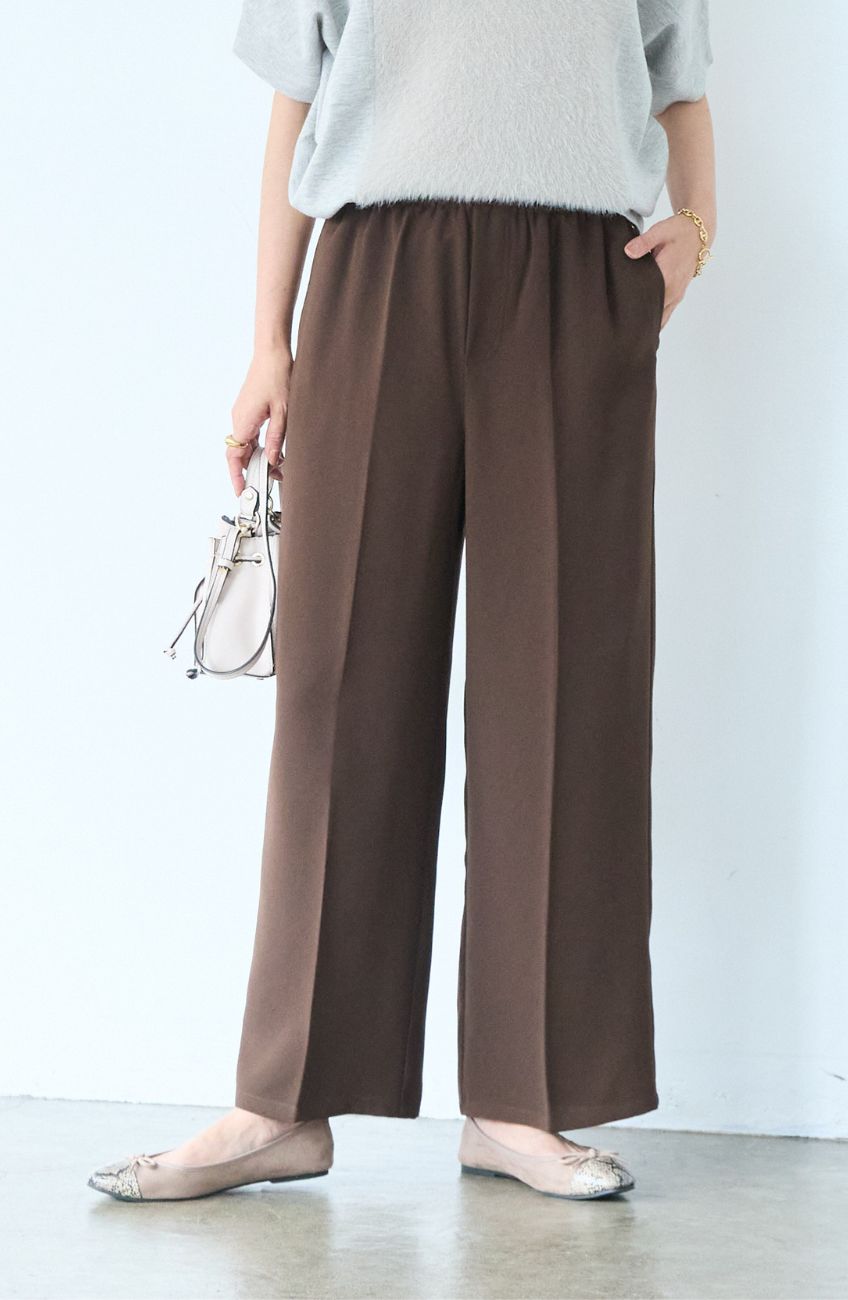 シルクライクセンタープレスパンツ