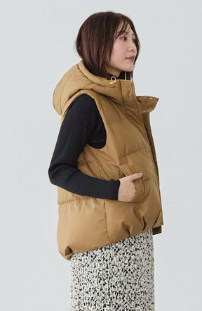 エアリーフードピュアダウンベスト