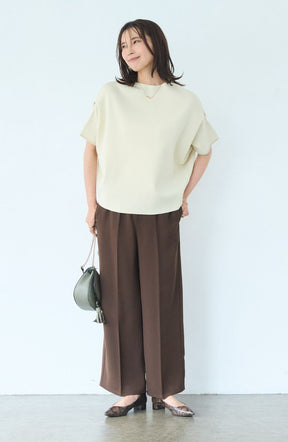 シルクライクセンタープレスパンツ