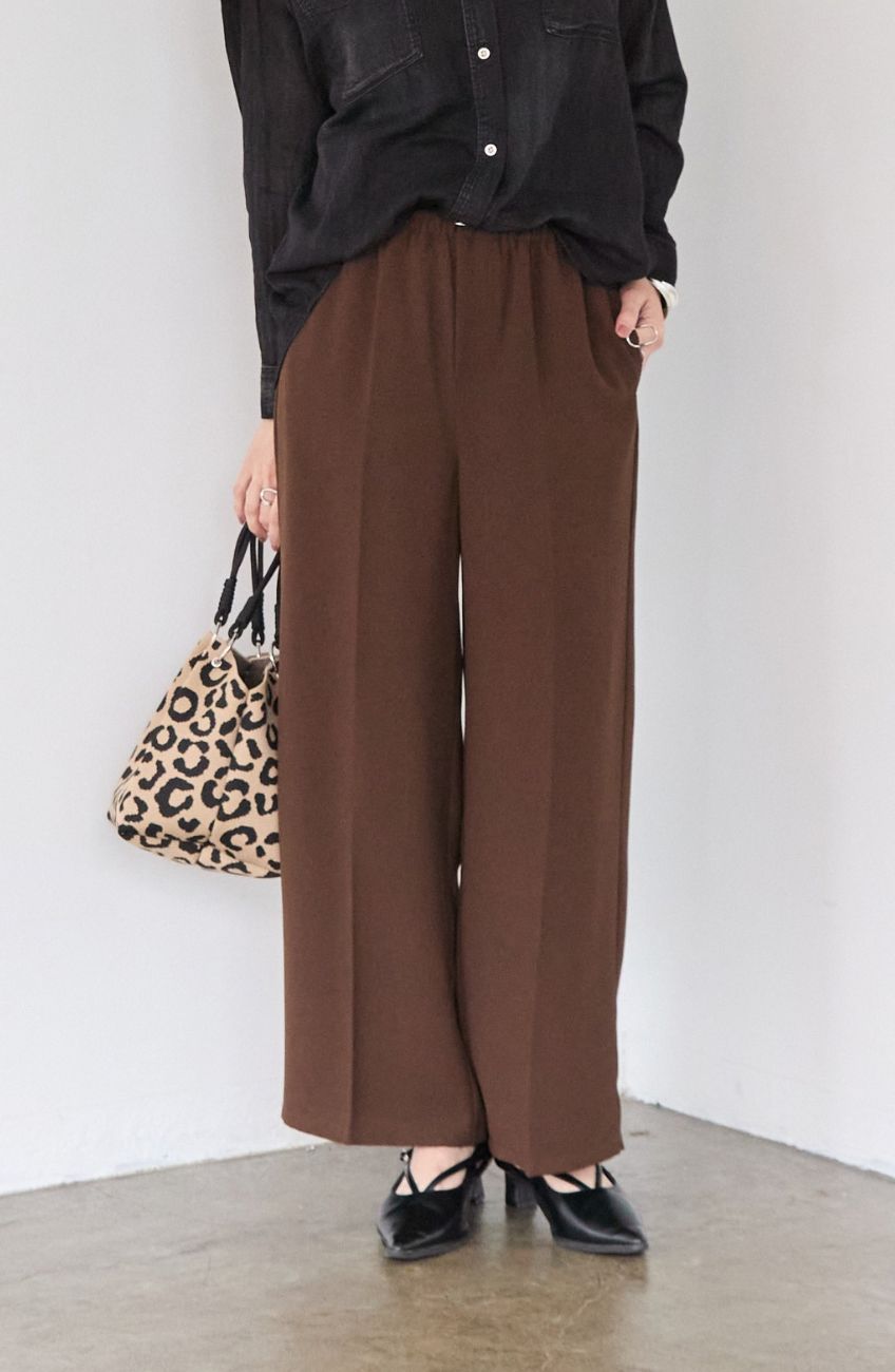 シルクライクセンタープレスパンツ