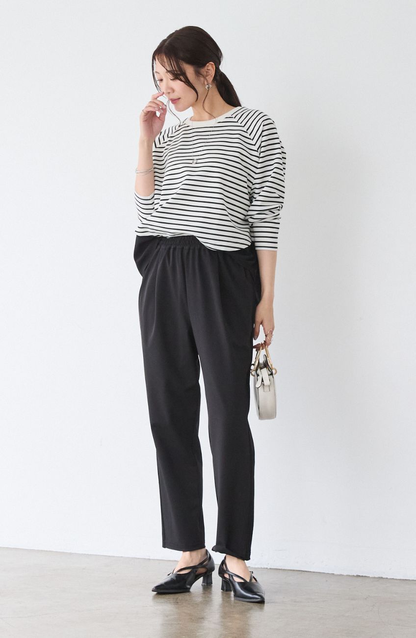CICA配合サークルストレッチテーパードパンツ