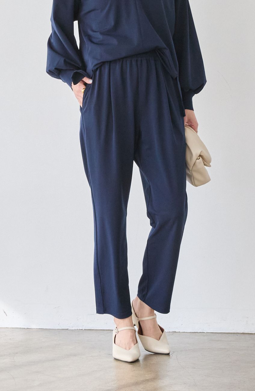 CICA配合サークルストレッチテーパードパンツ