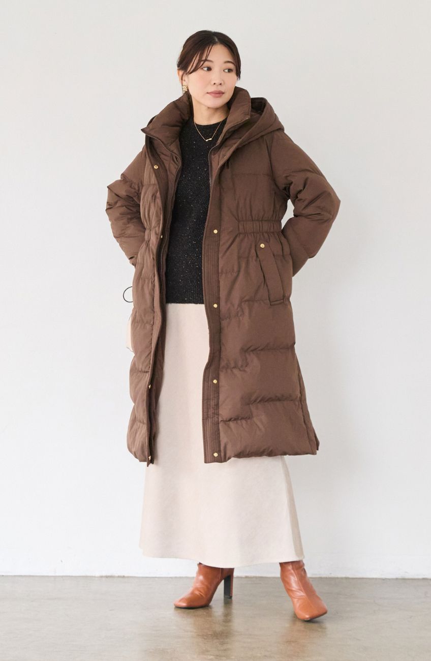 グロッシーデニムバイヤススカート