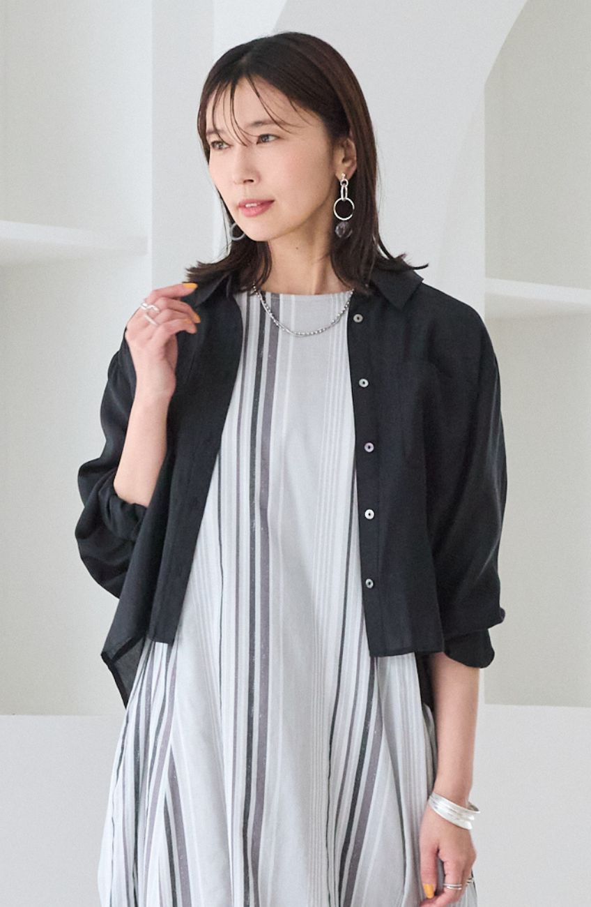 EC限定　シルキーショートブラウス