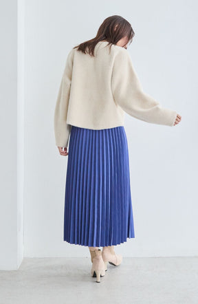 ダブルフェイスフェザーノーカラージャケット