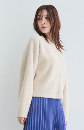 ダブルフェイスフェザーノーカラージャケット