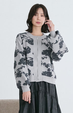 フラワージャガードモールブルゾン