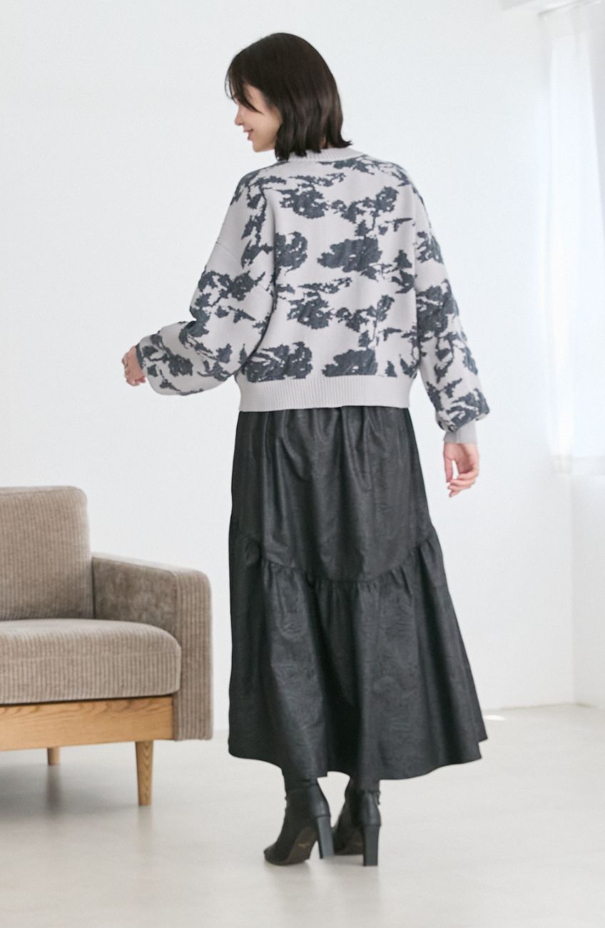 フラワージャガードモールブルゾン