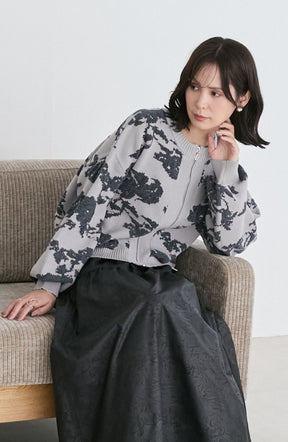 フラワージャガードモールブルゾン