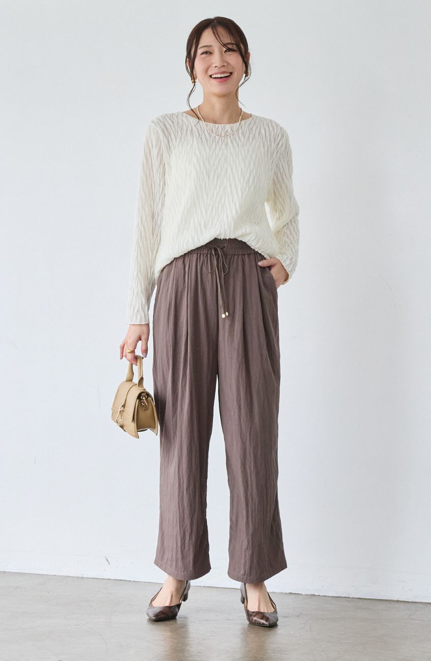 レーヨンナイロンイージーパンツ